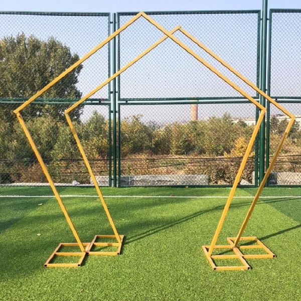 party decoration background wedding props iron art pentagonal frame outdoor flower arrangement shape diamond arches
party decoration background wedding props iron art pentagonal frame outdoor flower arrangement shape diamond arches