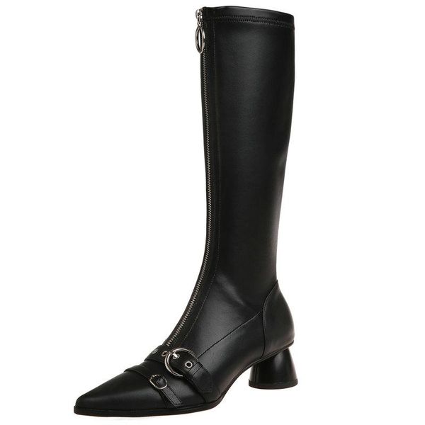 boots pointed toe high heels knee for women genuine leather classic design night club shoes woman black beige size 41 42 43
boots pointed toe high heels knee for women genuine leather classic design night club shoes woman black beige size 41 42 43