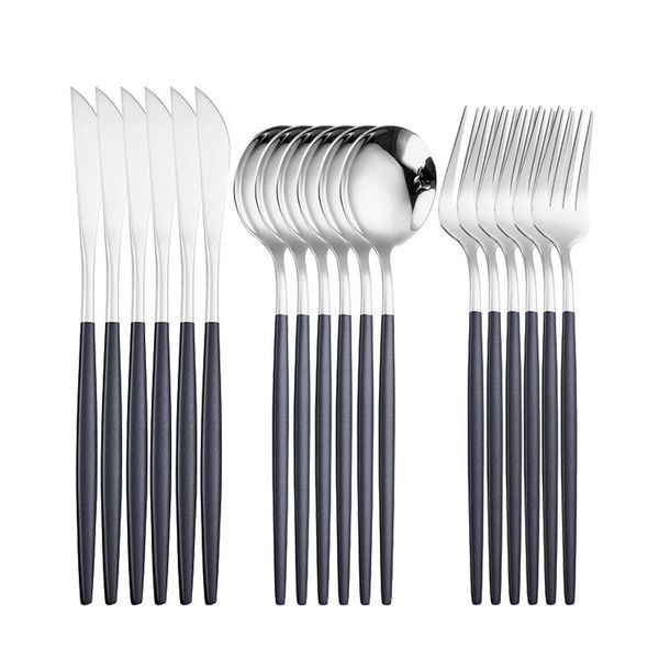 silverware cutlery spoon set black sets mirror knife fork stainless steel kitchen dinnerware
silverware cutlery spoon set black sets mirror knife fork stainless steel kitchen dinnerware