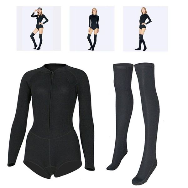 women wetsuit conjoined summer swimsuit shortie quick-drying with long tube diving socks for swim wear
women wetsuit conjoined summer swimsuit shortie quick-drying with long tube diving socks for swim wear