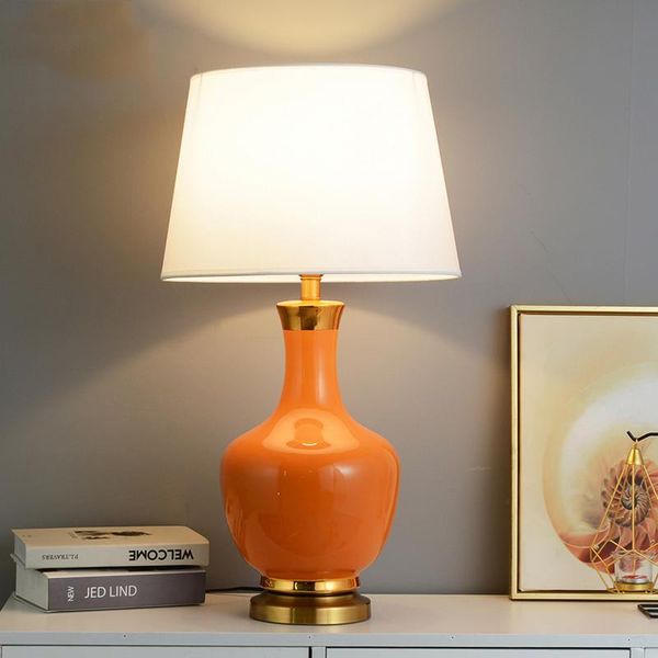 38x70cm american style orange ceramic table lamp for bedroom bedside chinese living room decorative lamps
38x70cm american style orange ceramic table lamp for bedroom bedside chinese living room decorative lamps