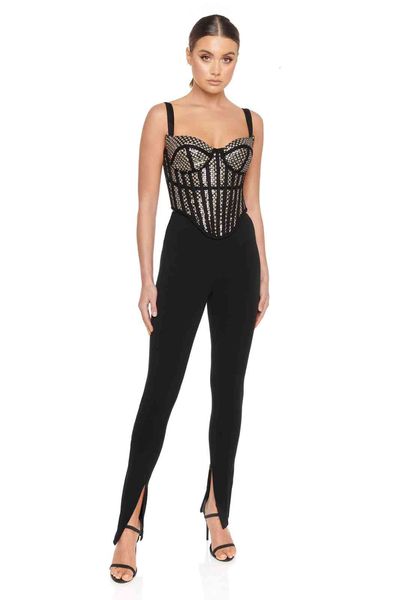pants women 2021 spring camisole and bandage pants casual simple slim club party two-piece suit, White
pants women 2021 spring camisole and bandage pants casual simple slim club party two-piece suit, White