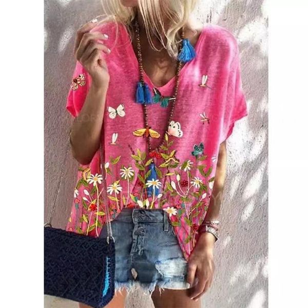 women's blouses & shirts womens vintage print v-neck short sleeve workout casual loose blusas mujer de moda 2021 women clothing, White
women's blouses & shirts womens vintage print v-neck short sleeve workout casual loose blusas mujer de moda 2021 women clothing, White