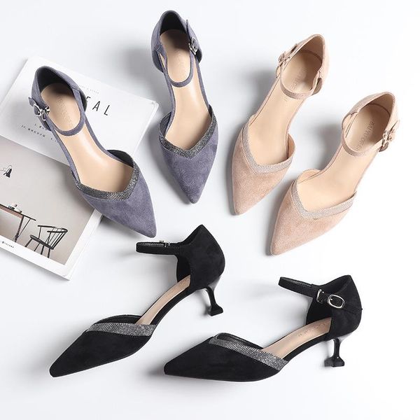 dress shoes summer women sandals open toe fashion spring buckle cm women's thin heel office, Black
dress shoes summer women sandals open toe fashion spring buckle cm women's thin heel office, Black
