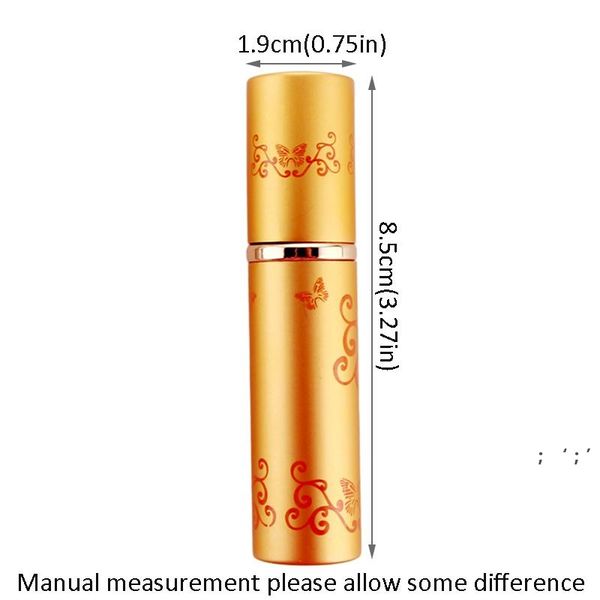 new5ml refillable aluminum perfume atomizer bottles portable liquid container cosmetics mini silver gold spray alcochol empty bottle rrd1231 
new5ml refillable aluminum perfume atomizer bottles portable liquid container cosmetics mini silver gold spray alcochol empty bottle rrd1231