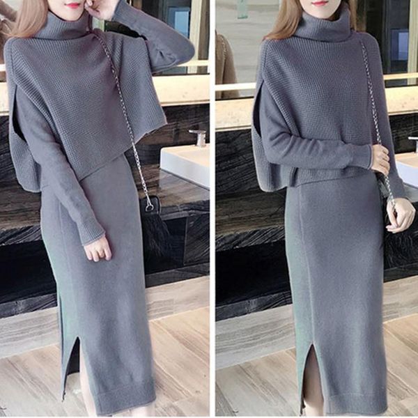 autumn fashion style outfits turtleneck womens dresses sweater a line knitted 2 piece set ladies suits, White
autumn fashion style outfits turtleneck womens dresses sweater a line knitted 2 piece set ladies suits, White