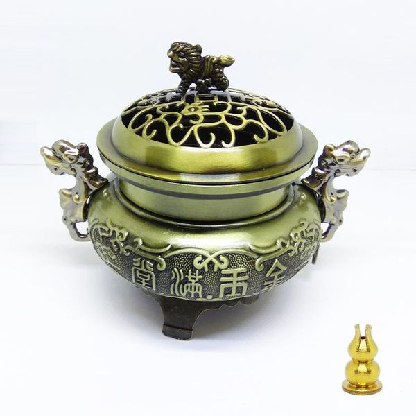 fragrance lamps f classical copper alloy antique incense censer dual dragon lion cover multipurpose coil burner & gourd holders
fragrance lamps f classical copper alloy antique incense censer dual dragon lion cover multipurpose coil burner & gourd holders