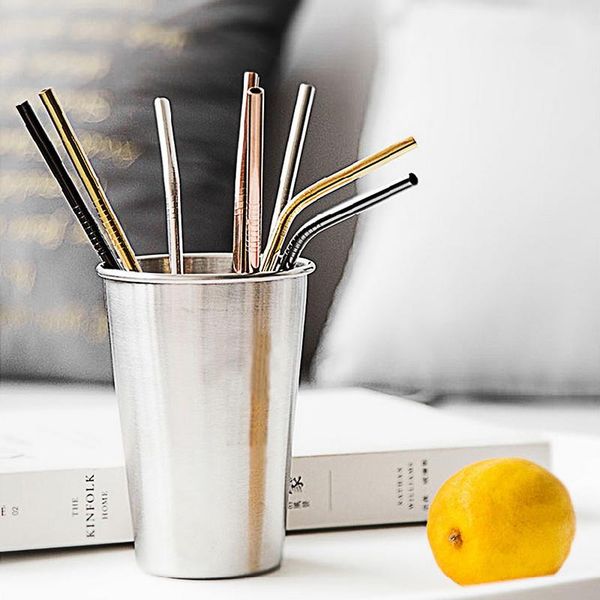 drinking straws reusable straw stainless steel bar accessories metal with cleaner brush for home party
drinking straws reusable straw stainless steel bar accessories metal with cleaner brush for home party