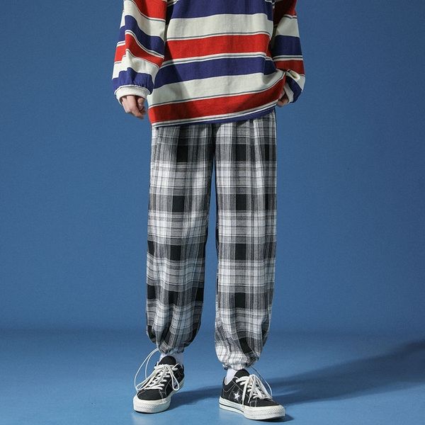 men's pants spring summer plaid fashion retro casual men streetwear korean loose straight wide-leg mens trousers jlea, Black
men's pants spring summer plaid fashion retro casual men streetwear korean loose straight wide-leg mens trousers jlea, Black