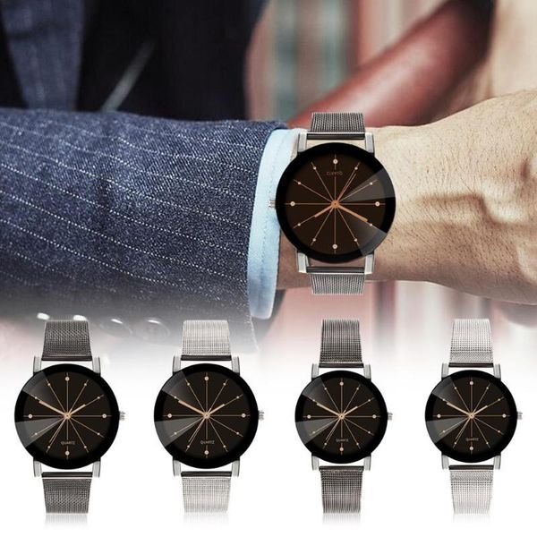 wristwatches business steel strap quartz watches couple round dial analog wristwatch, Slivery;brown
wristwatches business steel strap quartz watches couple round dial analog wristwatch, Slivery;brown