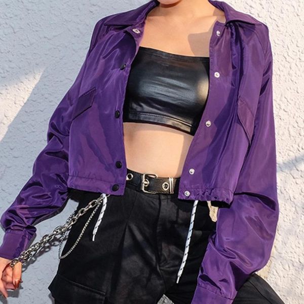 lucyever purple coats and jackets women 2021 turn-down collar short navel jacket woman drawstring single breasted mujer1, Black;brown
lucyever purple coats and jackets women 2021 turn-down collar short navel jacket woman drawstring single breasted mujer1, Black;brown