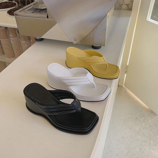 flip flops women platform wedge slippers square toe female fashion summer casual shoes light sole ladies slide, Black
flip flops women platform wedge slippers square toe female fashion summer casual shoes light sole ladies slide, Black
