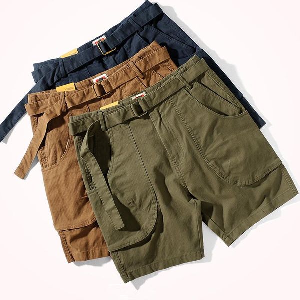 men's shorts 2021 summer tooling japanese fashion large pocket loose casual army green straight elastic knee length pants, White;black
men's shorts 2021 summer tooling japanese fashion large pocket loose casual army green straight elastic knee length pants, White;black