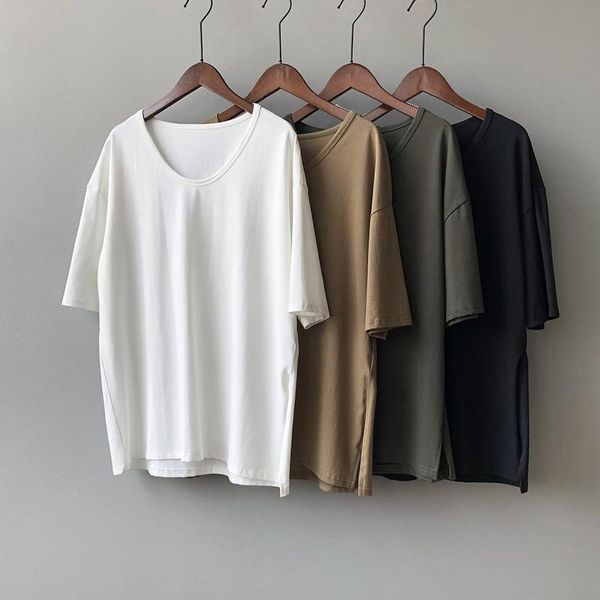 women's t-shirt 2021 summer oversize solid loose bottoming tee woman korean simple all match cotton tshirts o-neck short sleeve split, White
women's t-shirt 2021 summer oversize solid loose bottoming tee woman korean simple all match cotton tshirts o-neck short sleeve split, White