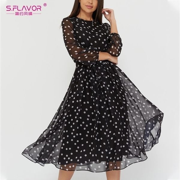 s.flavor vintage dot printing women spring chiffon dress summer fashion casual dress boho beach women a-line vestidos 210329, Black;gray
s.flavor vintage dot printing women spring chiffon dress summer fashion casual dress boho beach women a-line vestidos 210329, Black;gray