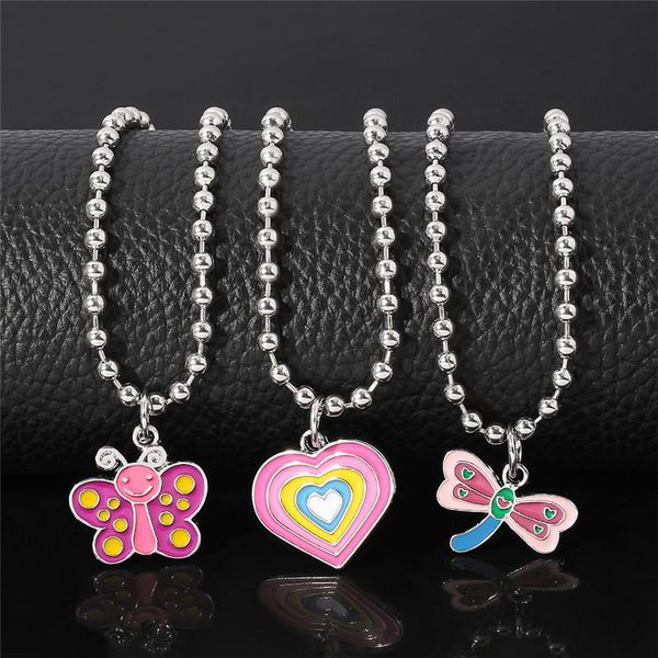 pink heart butterfly necklace women jewelry cute insect dragonfly romantic rainbow choker round bead chain gift pendant necklaces, Silver
pink heart butterfly necklace women jewelry cute insect dragonfly romantic rainbow choker round bead chain gift pendant necklaces, Silver