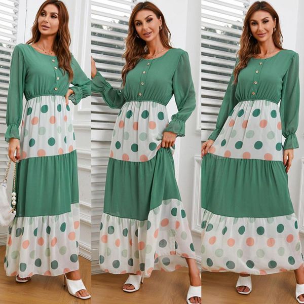 ethnic clothing 2021 fashion muslim women polka dot chiffon long dress arab abaya islamic ramadan dubai middle east buttons maxi robe, Red
ethnic clothing 2021 fashion muslim women polka dot chiffon long dress arab abaya islamic ramadan dubai middle east buttons maxi robe, Red