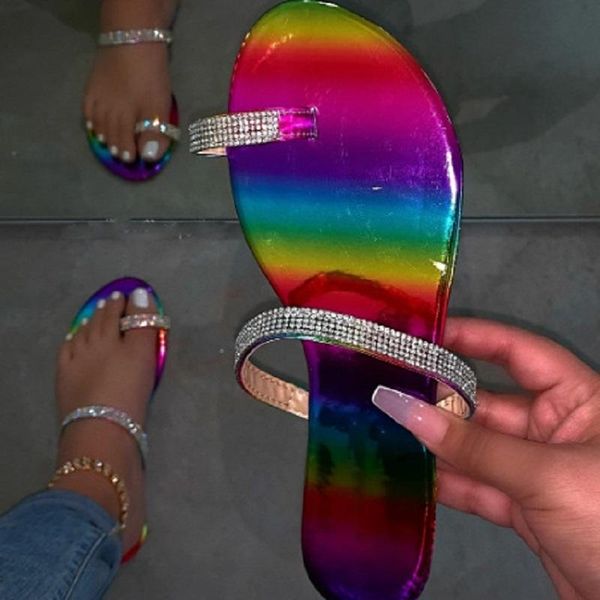 slippers summer women rhinestone beach shoes flat sandals open toe mixed colors ladies slides roman flip flops, Black
slippers summer women rhinestone beach shoes flat sandals open toe mixed colors ladies slides roman flip flops, Black