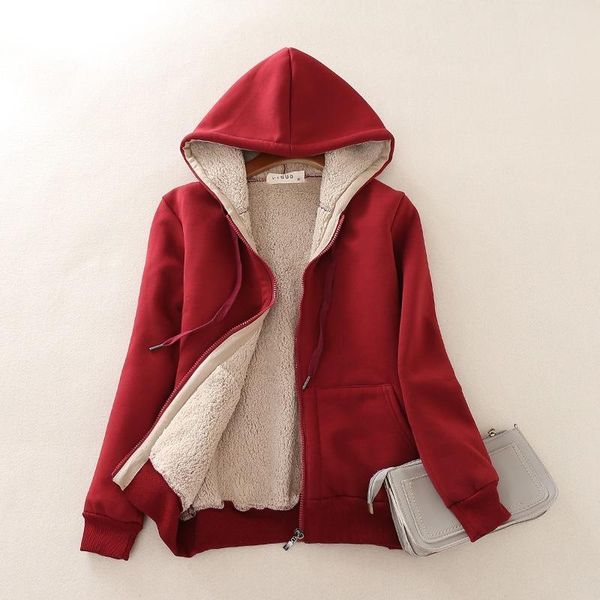 autumn winter thick warm hoodies for women fashion zipper plus size sweatshirts female simple solid lamb wool jacket women's &, Black
autumn winter thick warm hoodies for women fashion zipper plus size sweatshirts female simple solid lamb wool jacket women's &, Black