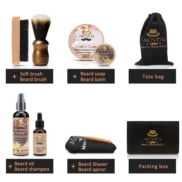 men beard kit styling tool beard essence oil comb brush with apron cloth moustache balm moisturizing wax styling beard care sets
men beard kit styling tool beard essence oil comb brush with apron cloth moustache balm moisturizing wax styling beard care sets