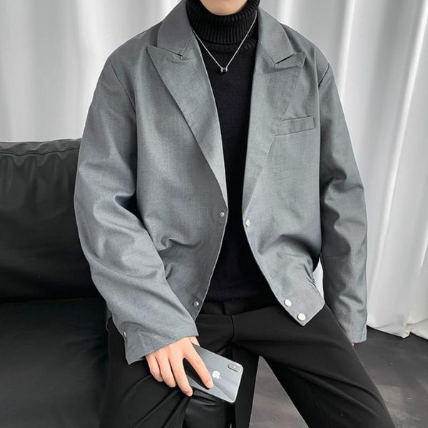 men simple leisure loose man clothing elastic hem male korean style ins chic streetwear daily basic all-match men's suits & blazers, White;black
men simple leisure loose man clothing elastic hem male korean style ins chic streetwear daily basic all-match men's suits & blazers, White;black