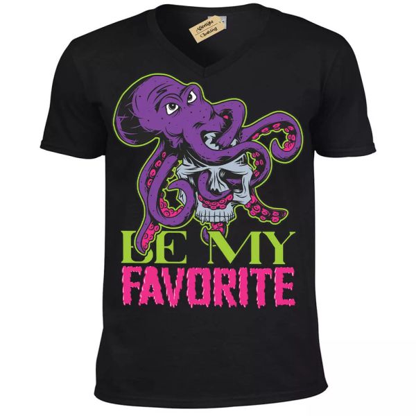 pulpo camiseta ser mi favorito hombre cuello en v, White;black
pulpo camiseta ser mi favorito hombre cuello en v, White;black