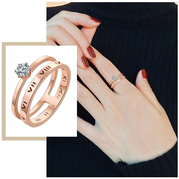 elegant shiny cz stone engagement rings for women rose gold color stainless steel roman numerals wedding bands jewelry cluster, Golden;silver
elegant shiny cz stone engagement rings for women rose gold color stainless steel roman numerals wedding bands jewelry cluster, Golden;silver