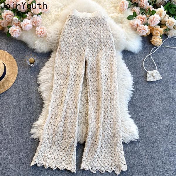 women's pants & capris joinyouth elegant lace hook flower women high waist hip flare long pantalones mujer spring 2021 chic hollow out, Black;white
women's pants & capris joinyouth elegant lace hook flower women high waist hip flare long pantalones mujer spring 2021 chic hollow out, Black;white