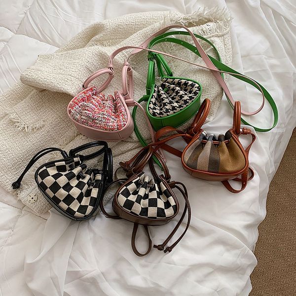 kids double sided designer handbags children checkerboard children houndstooth drawstring bucket mini bag cross body small bags for women f9, Black
kids double sided designer handbags children checkerboard children houndstooth drawstring bucket mini bag cross body small bags for women f9, Black