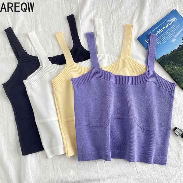 summer style korean fashion all-match solid color knitted camisole with bottoming shirt short women 210507, White
summer style korean fashion all-match solid color knitted camisole with bottoming shirt short women 210507, White