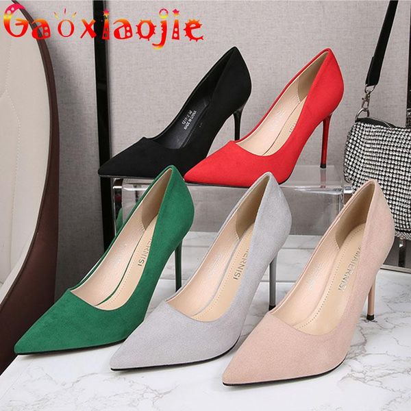 dress shoes women's temperament simple pumps fashion solid flock 9.5cm office high heel 2021 fine with single elegant party, Black
dress shoes women's temperament simple pumps fashion solid flock 9.5cm office high heel 2021 fine with single elegant party, Black