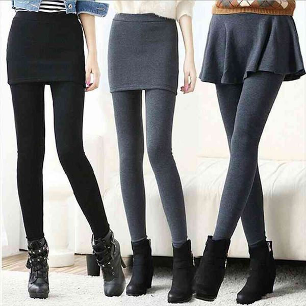 women skirt leggings thick warm fleece leggings pleated stretchy ankle-length leggins female autumn winter trousers, Black
women skirt leggings thick warm fleece leggings pleated stretchy ankle-length leggins female autumn winter trousers, Black