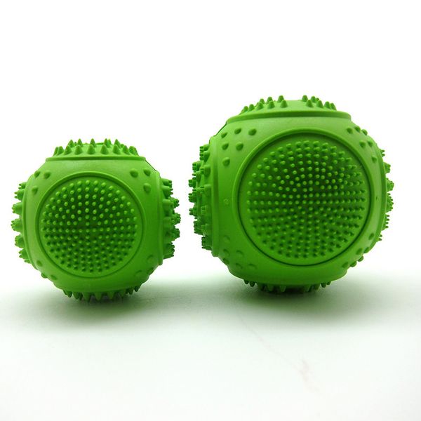 red feet rubber multi-function pet durable toy molar cleaning ball