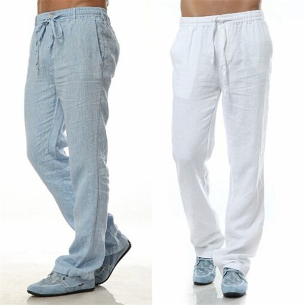 summer leisure trousers 6 colors 100% linen cotton elastic waist men pants regular straight bottom flax casual 210715, Black
summer leisure trousers 6 colors 100% linen cotton elastic waist men pants regular straight bottom flax casual 210715, Black
