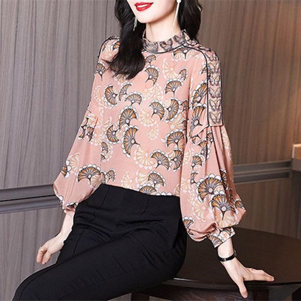 women's blouses & shirts spring autumn style women high-end temperament lady casual pink print lantern sleeve blusas dm0053, White
women's blouses & shirts spring autumn style women high-end temperament lady casual pink print lantern sleeve blusas dm0053, White