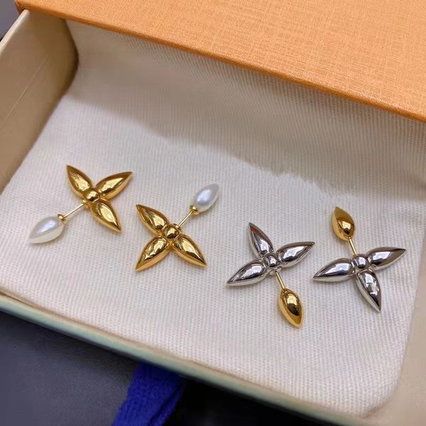 stud designer brand luxury fashion stud earrings 4-leafs jewelry for women street earring l033, Golden;silver
stud designer brand luxury fashion stud earrings 4-leafs jewelry for women street earring l033, Golden;silver
