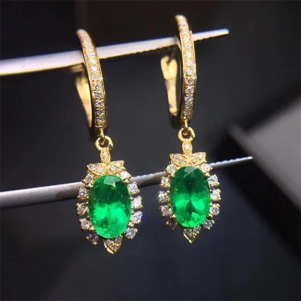 stud fine jewelry 925 sterling silver natural gemstone emerald female earrings eardrop exquisite support detection, Golden;silver
stud fine jewelry 925 sterling silver natural gemstone emerald female earrings eardrop exquisite support detection, Golden;silver