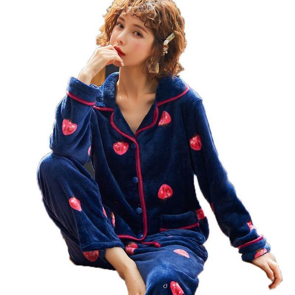 autumn women sleepwear winter warm flannel pyjamas sets thick velvet turn down collar pajamas set homewear nightie, Black;red
autumn women sleepwear winter warm flannel pyjamas sets thick velvet turn down collar pajamas set homewear nightie, Black;red