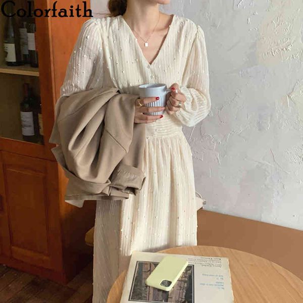 colorfaith new women's autumn winter dresses v-neck puff sleeve dot elegant vintage chiffon fashionable long dress dr538 210413, Black;gray
colorfaith new women's autumn winter dresses v-neck puff sleeve dot elegant vintage chiffon fashionable long dress dr538 210413, Black;gray