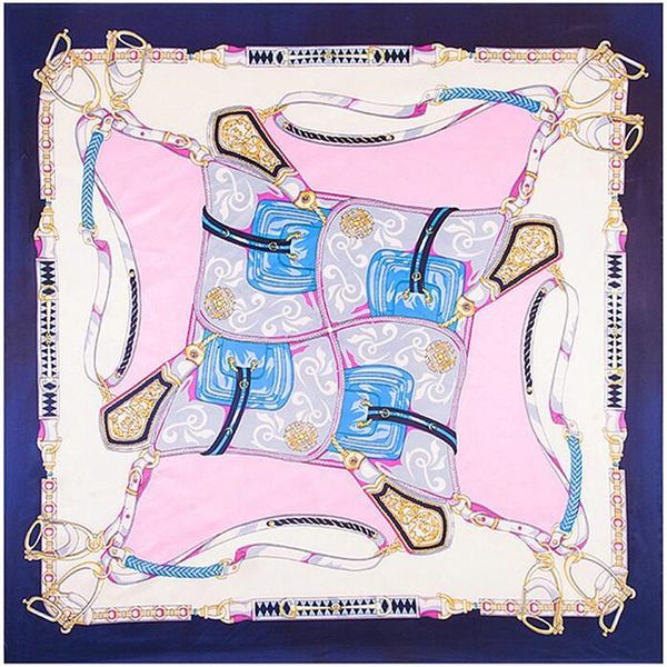 scarves 90x90cm europe style imitation silk scarf women saddle belt chainr pattern paint neckerchief bandana square muslim headscarf, Blue;gray
scarves 90x90cm europe style imitation silk scarf women saddle belt chainr pattern paint neckerchief bandana square muslim headscarf, Blue;gray
