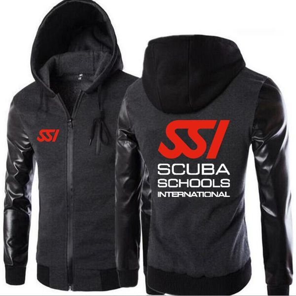 men's hoodies & sweatshirts spring men solid color scuba schools international logo ssi print man customizable leather sleeve zipper ho, Black
men's hoodies & sweatshirts spring men solid color scuba schools international logo ssi print man customizable leather sleeve zipper ho, Black