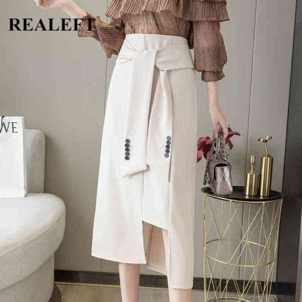 elegant women's wrap skirts with sashes high waist female office a-line split long spring summer 210428, Black
elegant women's wrap skirts with sashes high waist female office a-line split long spring summer 210428, Black