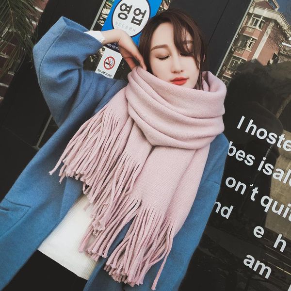 scarves autumn and winter solid color double-sided cashmere scarf thickened tassel ladies two-color warm, Blue;gray
scarves autumn and winter solid color double-sided cashmere scarf thickened tassel ladies two-color warm, Blue;gray