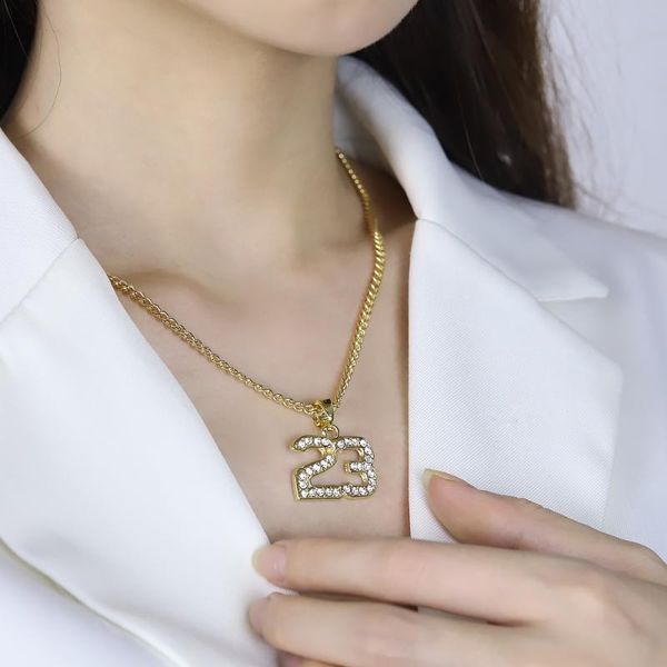 pendant necklaces arrival zircon hip hop basketball legend number 23 & pendants bling gold cuban chain necklace jewelry for men, Silver
pendant necklaces arrival zircon hip hop basketball legend number 23 & pendants bling gold cuban chain necklace jewelry for men, Silver