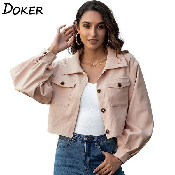 women's jackets coats and womens 2021 autumn winter long sleeve vintage stylish pockets short ladies coat streetwear cool jacket women, Black;brown
women's jackets coats and womens 2021 autumn winter long sleeve vintage stylish pockets short ladies coat streetwear cool jacket women, Black;brown