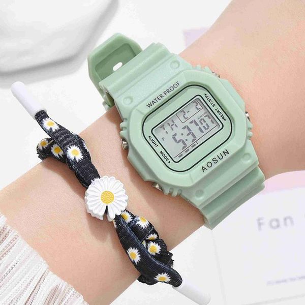 wristwatches 2021 multifunction electronic sport woman watch waterproof silicone student big dial clock relogios femininos, Slivery;brown
wristwatches 2021 multifunction electronic sport woman watch waterproof silicone student big dial clock relogios femininos, Slivery;brown