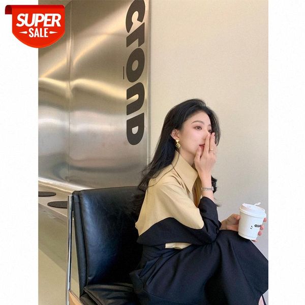 customized net celebrity color matching long-sleeved shirt female korean trend bai trendy women's clothing #1y3t, White
customized net celebrity color matching long-sleeved shirt female korean trend bai trendy women's clothing #1y3t, White
