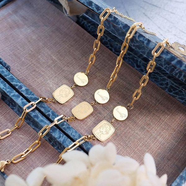 link, chain anime bracelet for women stainless steel litty boy couple gold plated wedding engagement jewelry accessories, Black
link, chain anime bracelet for women stainless steel litty boy couple gold plated wedding engagement jewelry accessories, Black