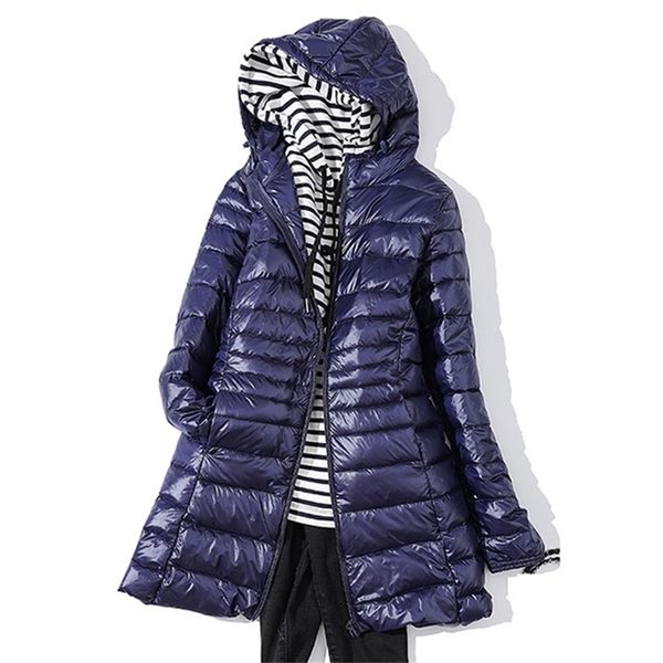 7xl plus size long down jacket women winter ultra light with hooded coat female big coats 210927, Black
7xl plus size long down jacket women winter ultra light with hooded coat female big coats 210927, Black