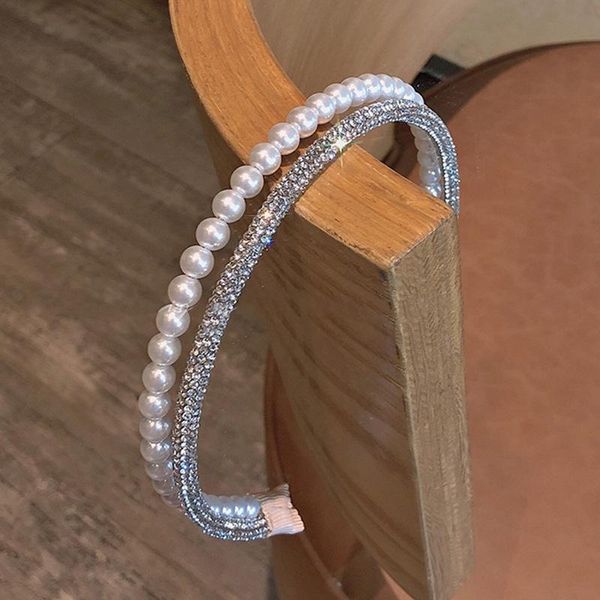 hair accessories 1pcs women double layer pearl headband drills hairband girls scrunchies, Slivery;white
hair accessories 1pcs women double layer pearl headband drills hairband girls scrunchies, Slivery;white